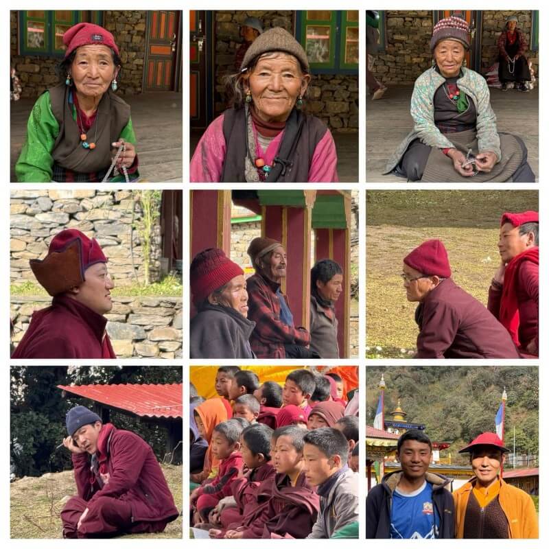 Collage mit Impressionen von Etappe 4 bei Serang Gompa Collage auf dem Manaslu Trekking Nepal 2025